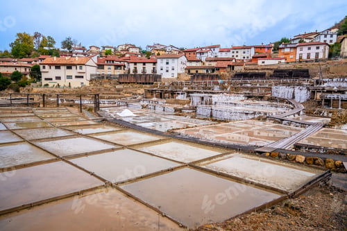 Preview: Anana salt pans valley producing salt in basque country