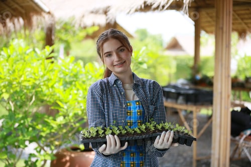 Preview: Diverse Group People and Gardener Working In Community Allotment
