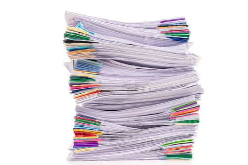 Preview: Stack of Documents isolated on white background