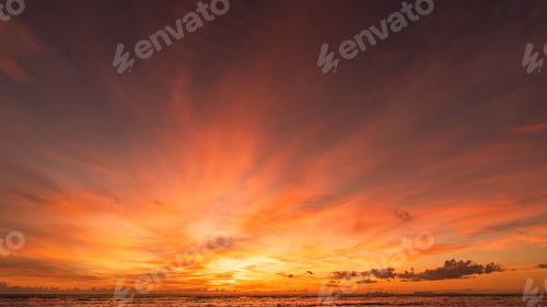 Preview: Sunset Sky clouds beautiful Background,Dramatic evening summer season,Yellow warm sun dawn