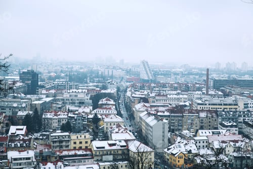 Preview: City Life of Ljubljana at winter, Slovenia, Europe.