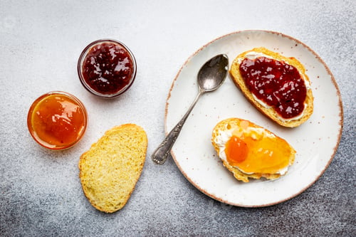 Preview: Sandwich with various jams