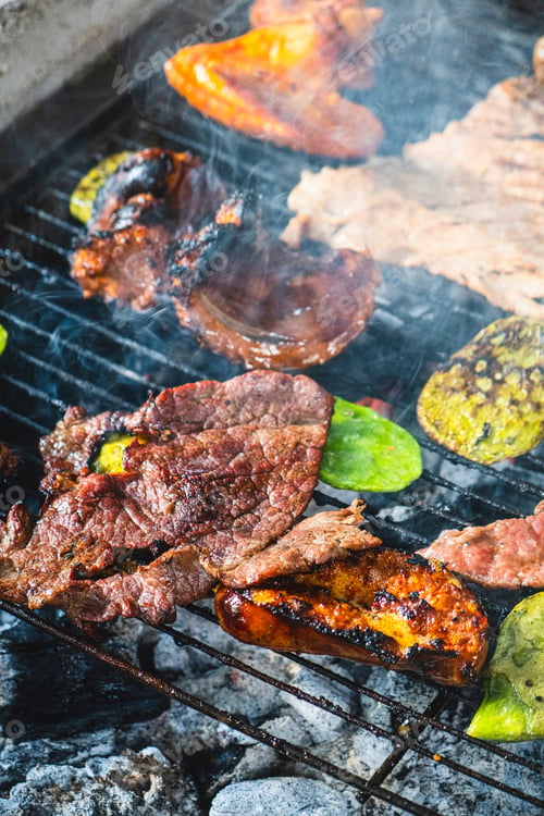 Preview: Grilled nopales, chicken, sausage and grilled beef