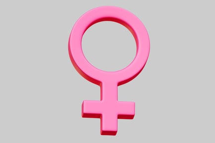 Preview: Gender Symbol In Blue For Female Representation