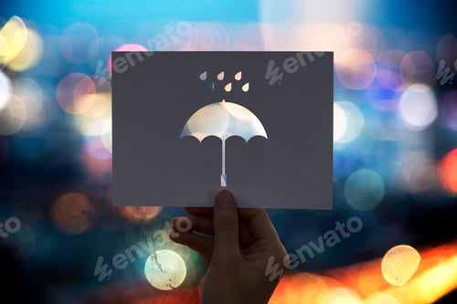 Preview: Rainy season perforated paper umbrella