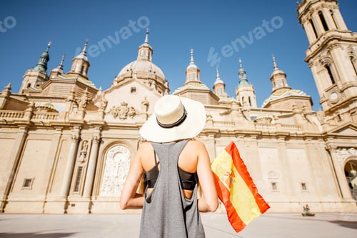 Preview: Woman traveling in Zaragoza city, Spain
