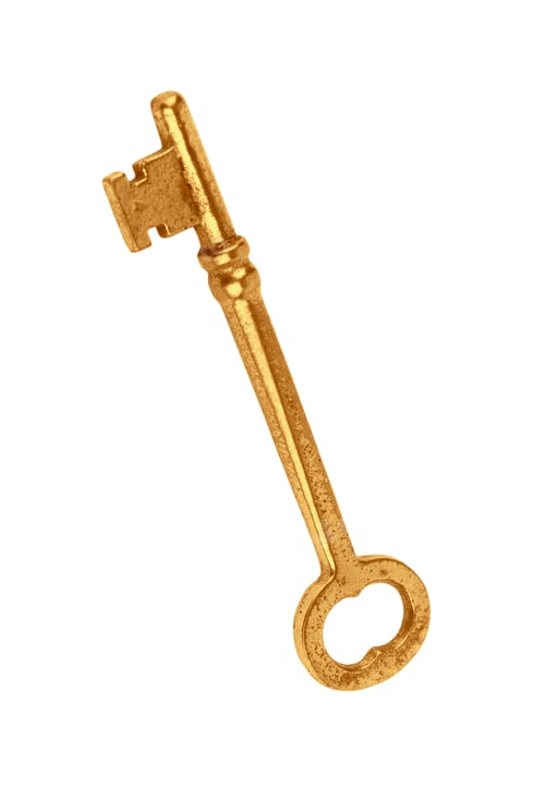 Preview: Old key isolated on white