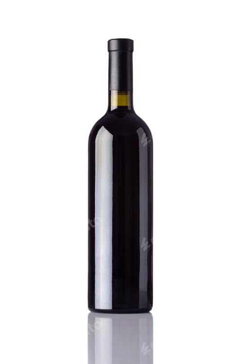 Preview: Bottle Red Wine on White Background