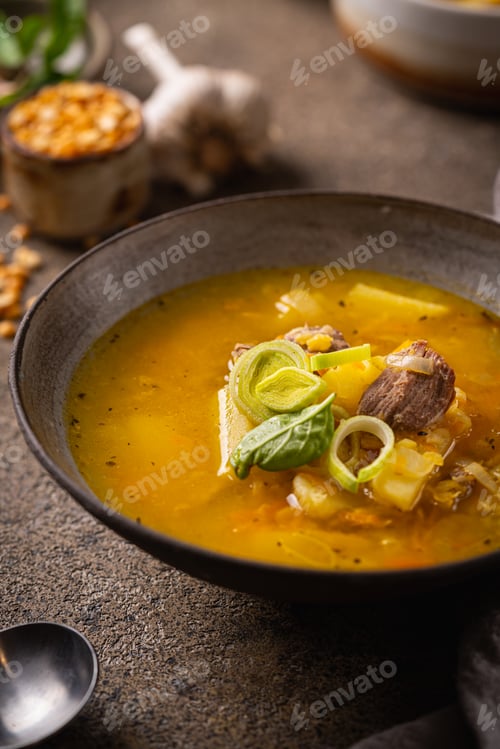 Preview: Bowl of split pea soup