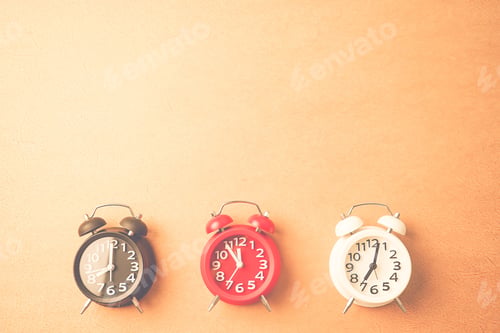 Preview: Countdown Clock Face In Vintage Color Style For New Year And Christmas Background