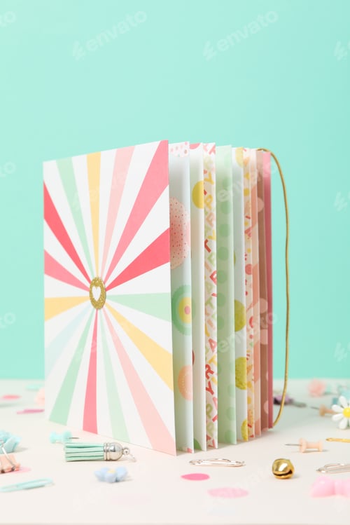 Preview: Concept of scrapbooking, scrapbooking for holiday, hobby concept