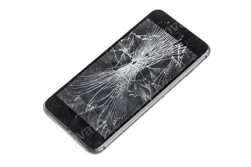 Preview: Mobile phone with broken screen