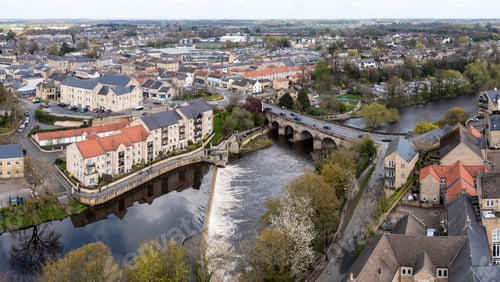 Preview: Aerial landscape view of the West Yorkshire town of Wetherby