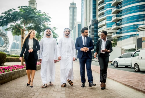 Preview: Group of businessmen in Dubai