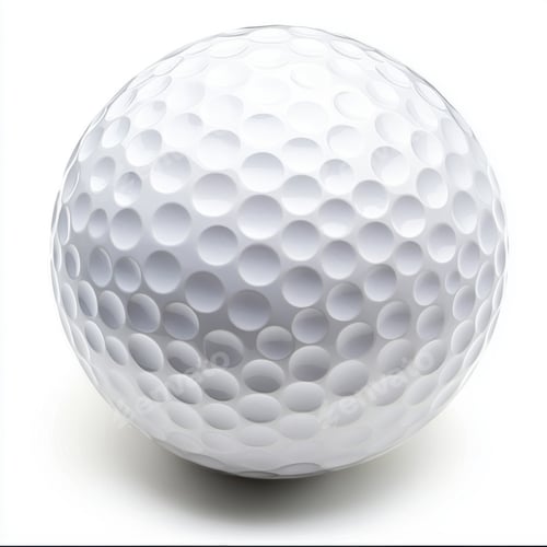 Preview: White golf ball resting on a flat surface with a smooth texture in bright light