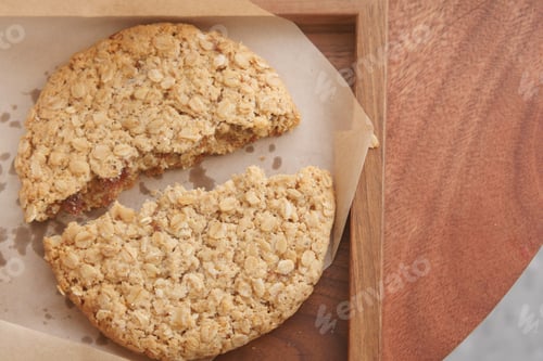 Preview: Delicious fresh baked oatmeal cookies on a tray