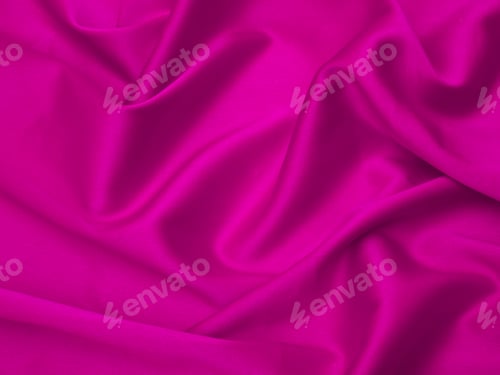 Preview: Bright Pink Fabric Background with Elegant Folds