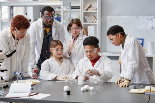 Preview: Kids Practicing in School Laboratory