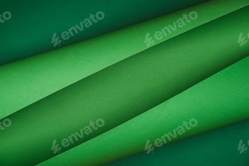 Preview: view from above of green paper on colored background