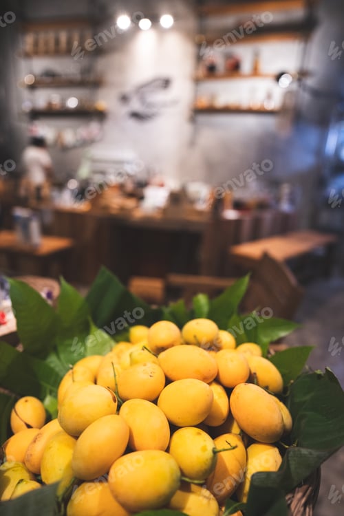 Preview: Thai Plango fruit or Boueaburmanica Griff, Tropical fruit calling Ma Yong Chid in orchard