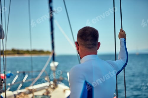 Preview: Sailor Packing / Unpacking Main Sail Wing On The Boat.
