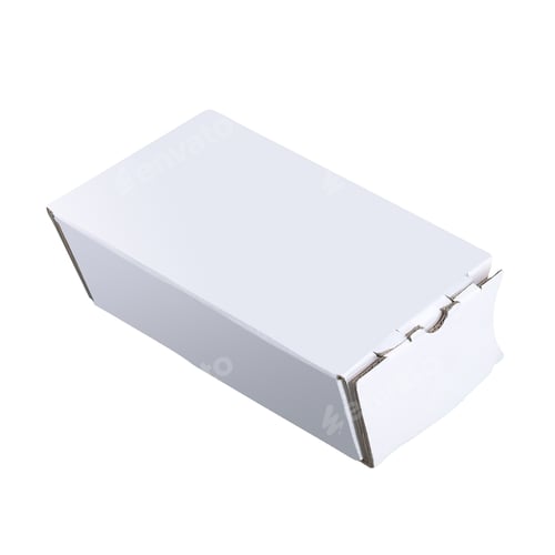 Preview: white box isolated on white