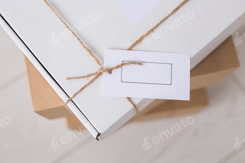 Preview: Many boxes with space for advertisement delivered from online store. Internet shopping and delivery