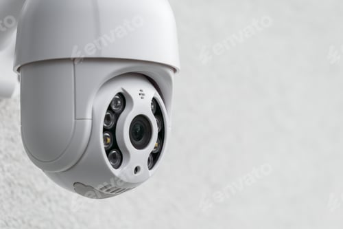 Preview: Security CCTV camera in office or shop building for protection against thieves.