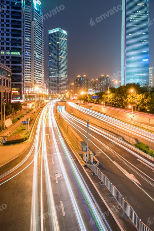Preview: shanghai cityscape at night
