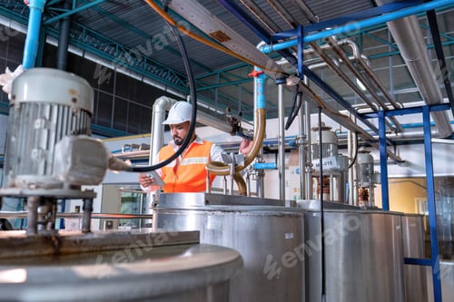 Preview: Mechanical engineer inspection pipe tube connection commissioning ready for plant startup machine