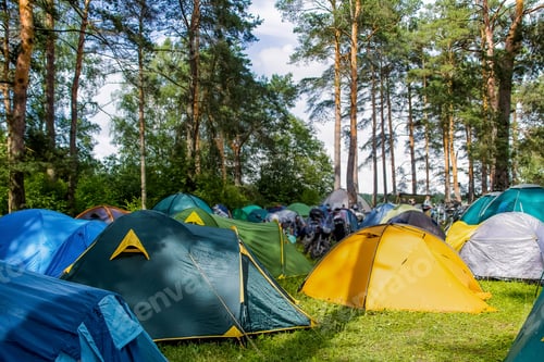 Preview: View of camping in nature.
