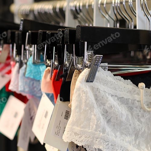 Preview: Panties and intimates in boutique on rack