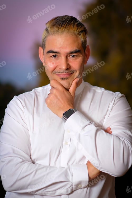 Preview: Portrait shot of a handsome middle aged man