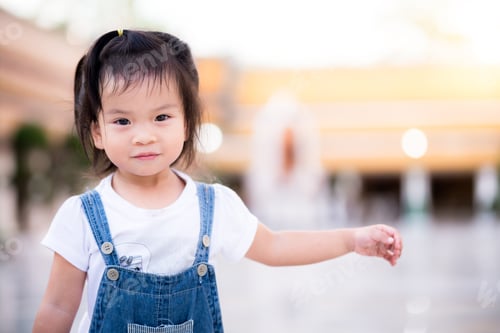 Preview: Portrait. Happy Asian Baby Child Girl. Sweet smile. Kid ages 2 years 5 months.