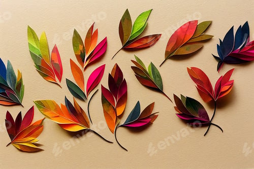 Preview: Colorful paper art leaves of autumn - DGi