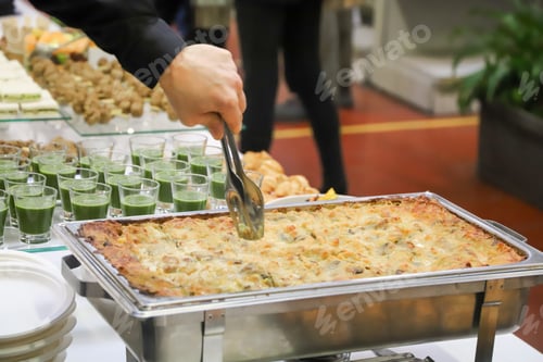 Preview: catering - close-up of a buffet with appetizers - finger food - top view