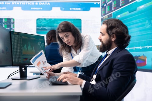 Preview: Business analysts team working together to evaluate costs