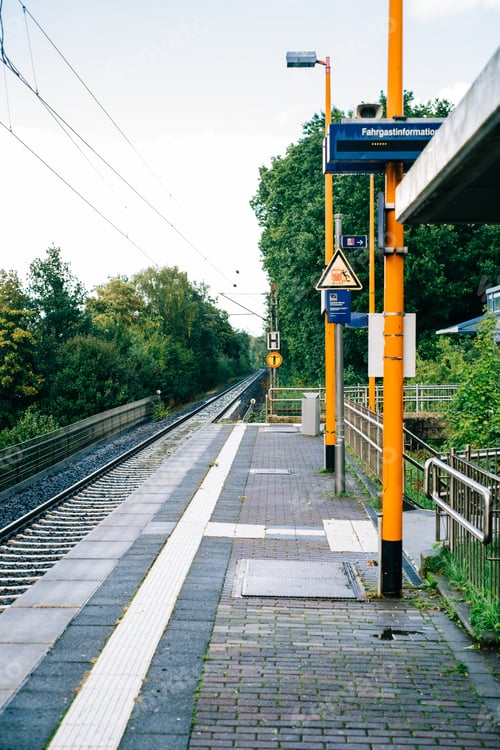 Preview: Empty train station in Germany.