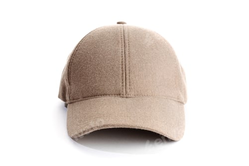 Preview: Brown baseball cap isolated on white background