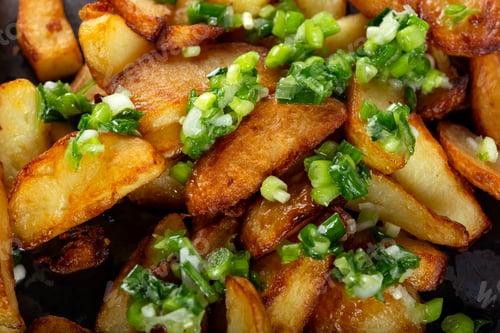 Preview: Baked potatoes with green garlic