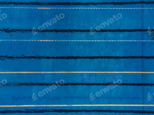 Preview: Swimming pool, top view, view from above, nobody
