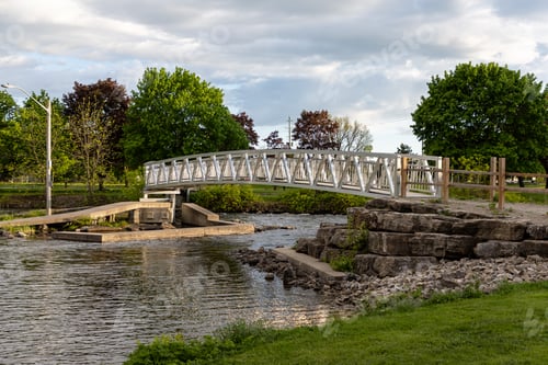 Preview: Bridge over Rideau River in Smiths Falls in Ontario, Canada.