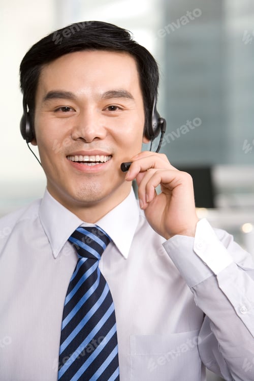 Preview: Office worker with a headset