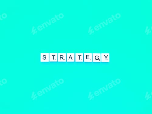 Conceptual Strategy on a Turquoise Background