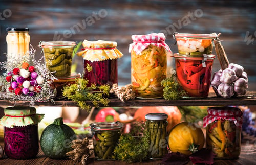 Preview: Preserved food, marinated fermented and pickled vegetables