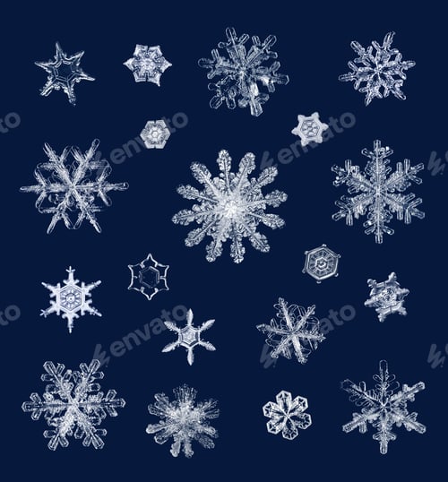 Preview: Real ice snow crystals macro compilation