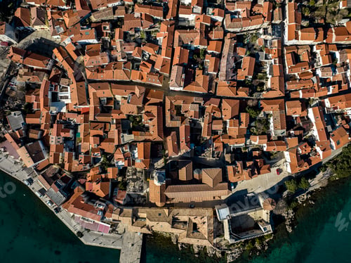 Preview: Aerial view of the cityscape of Krk