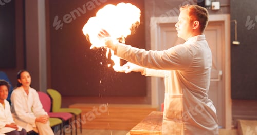 Preview: Chemistry, students and fire experiment with teacher for development, innovation and knowledge in h