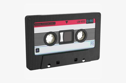 Preview: Black Cassette Tape C-90