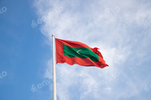 Preview: flag of Maldives in Male